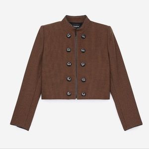 The Kooples Houndstooth Military-Style Jacket Size Small